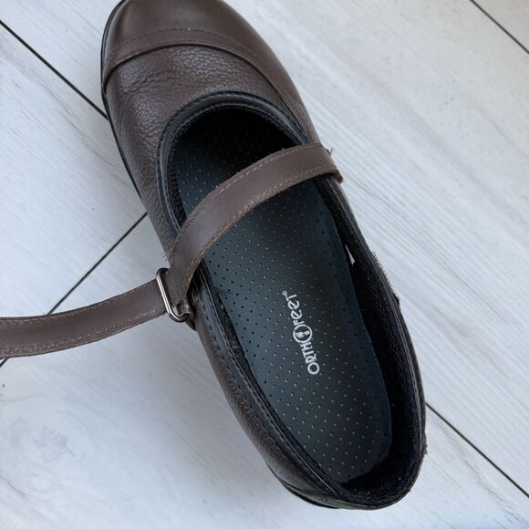 Orthofeet Shoes Womens Size 8.5 Medium Black Leather Upper Mary Jane Comfort - Picture 11 of 13
